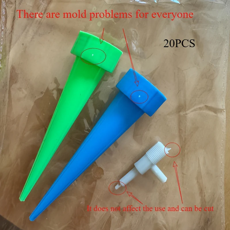 20pcs Self-Watering Spikes for Plants with Adjustable Flow Control Valve, Universal Bottle Adapter for Indoor Gardening& Holiday Irrigation System- Durable Water Saving Drip Kit